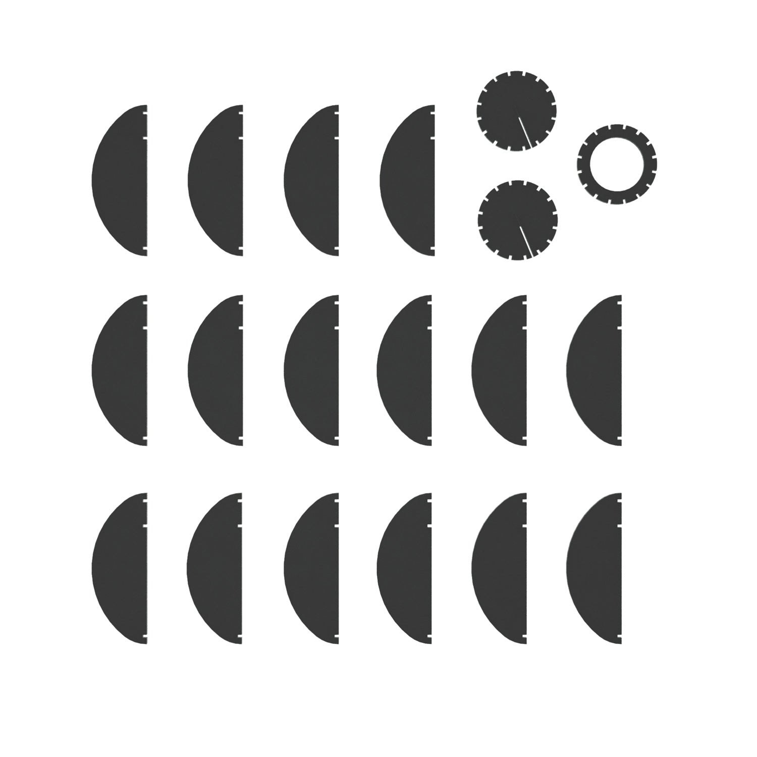 Lampada a sospensione con paralume ellittico LAMPSHHADE in materiale fonoassorbente - Nero melange