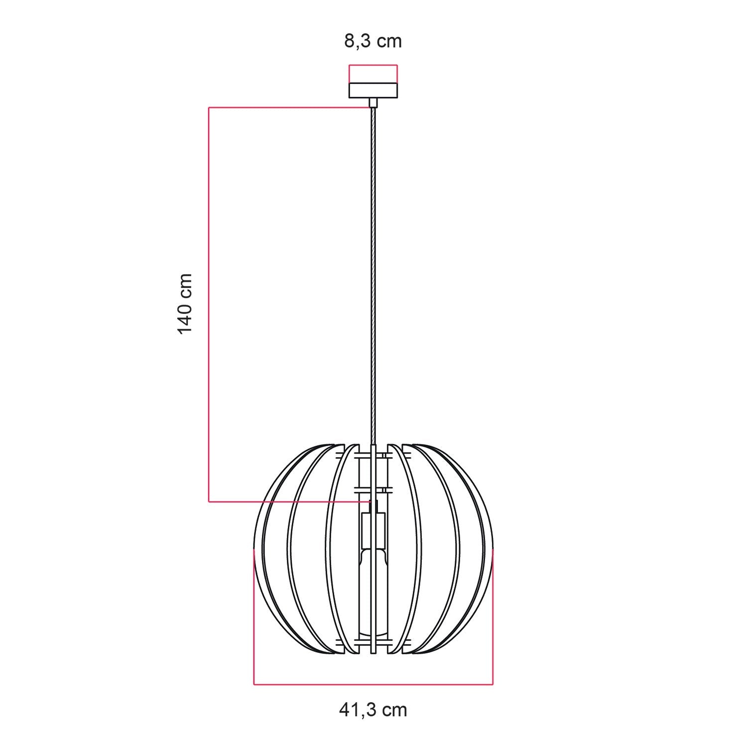 Lampada a sospensione con paralume ellittico LAMPSHHADE in materiale fonoassorbente - Rosa melange