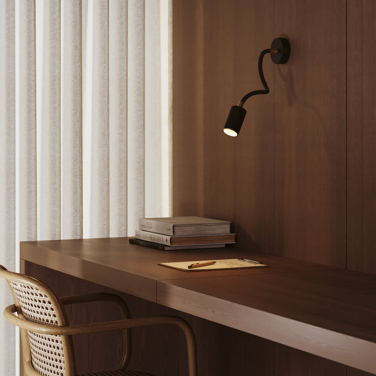 Lampada da parete o soffitto con faretto GU10 Bispot e braccio orientabile Flex 30 cm - Nero / Bronzo satinato Si Si