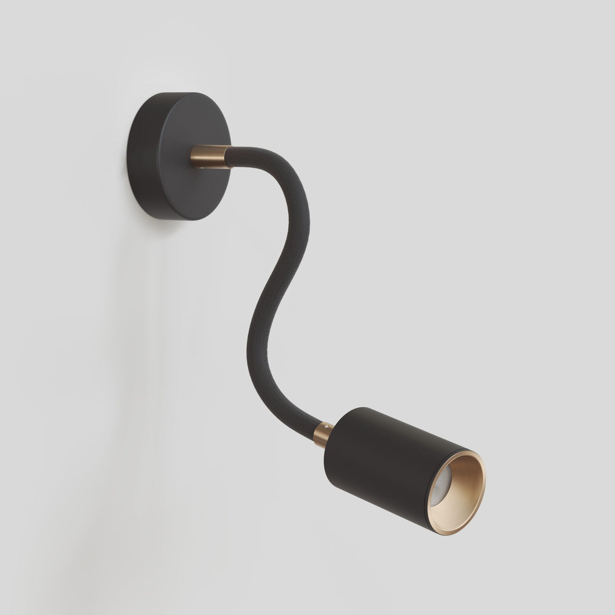 Lampada da parete o soffitto con faretto GU10 Bispot e braccio orientabile Flex 30 cm - Nero / Bronzo satinato Si No