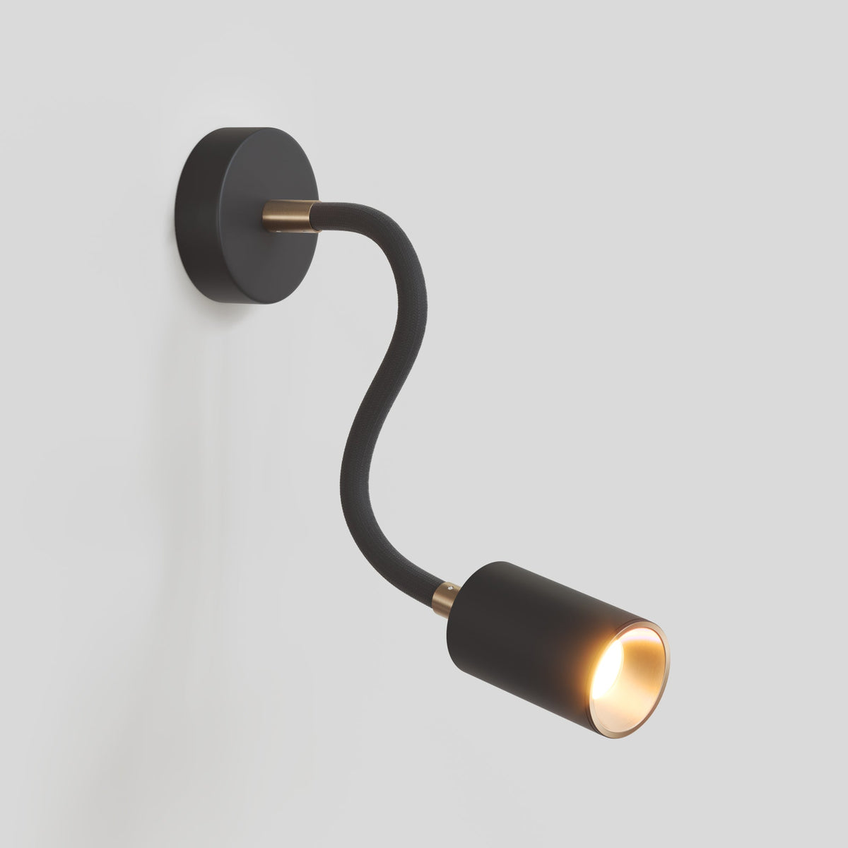 Lampada da parete o soffitto con faretto GU10 Bispot e braccio orientabile Flex 30 cm - Nero / Bronzo satinato Si No