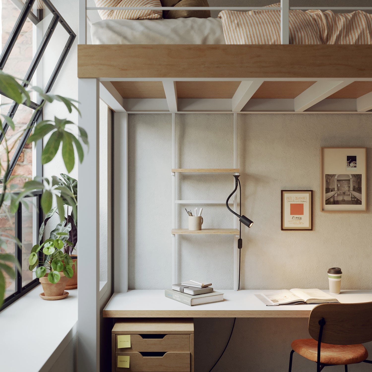 Lampada da scrivania MAG-Y con Flex, base metallica ovale e luce spot - Nero