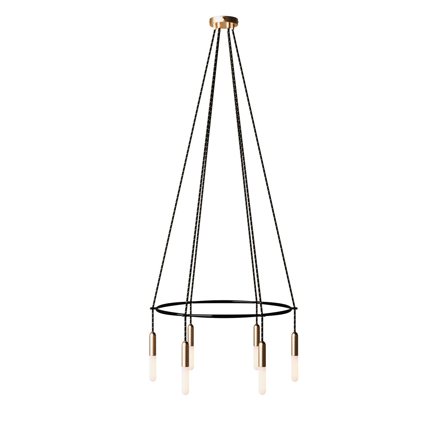 Lampadario Cage a 6 cadute P-Light - Bronzo satinato