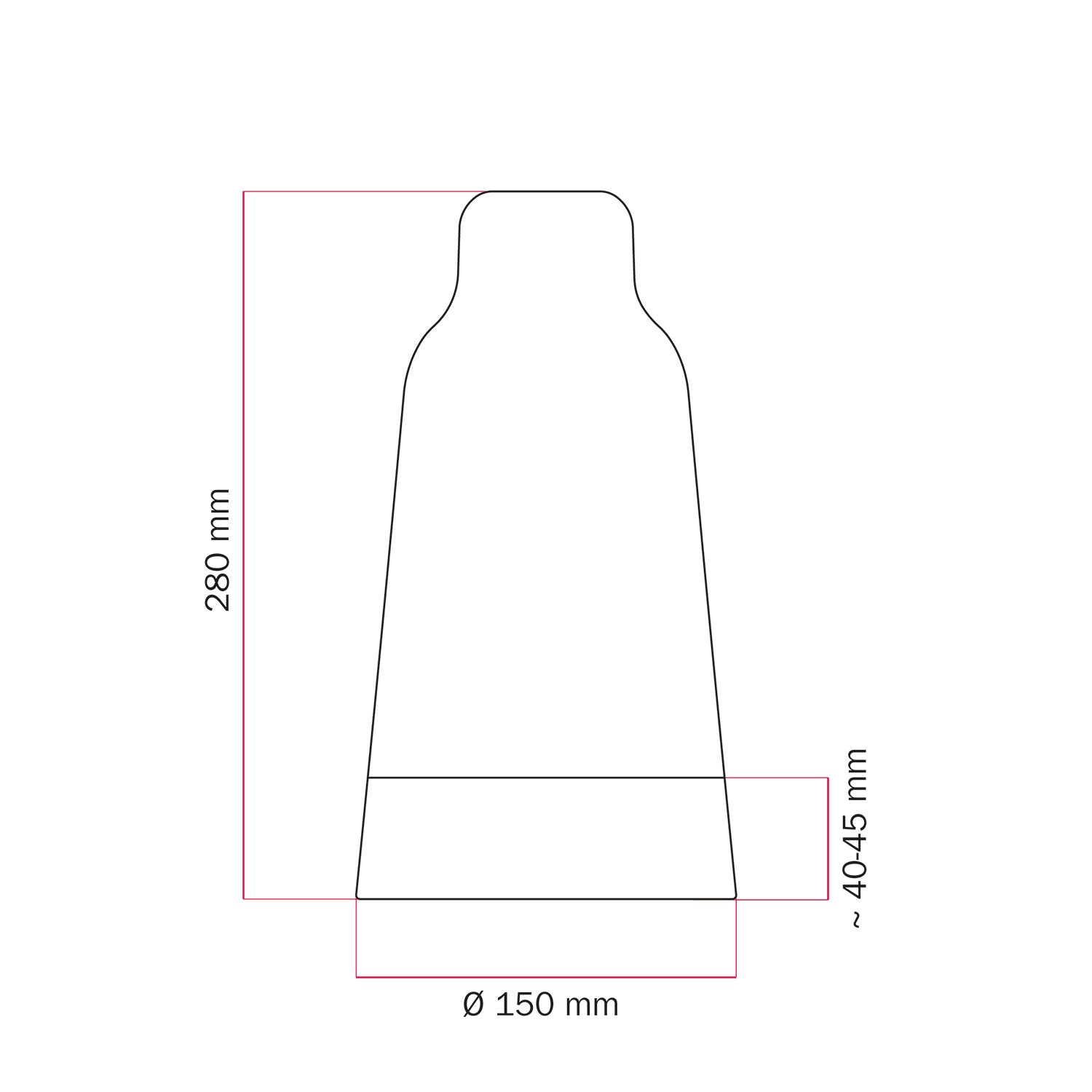 Paralume Bottiglia bicolore in ceramica Bianco e Tortora, collezione Materia - Made in Italy