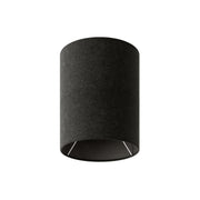 Paralume Cilindro S in tessuto con attacco E27 - Made in Italy - Lana Grigio Scuro