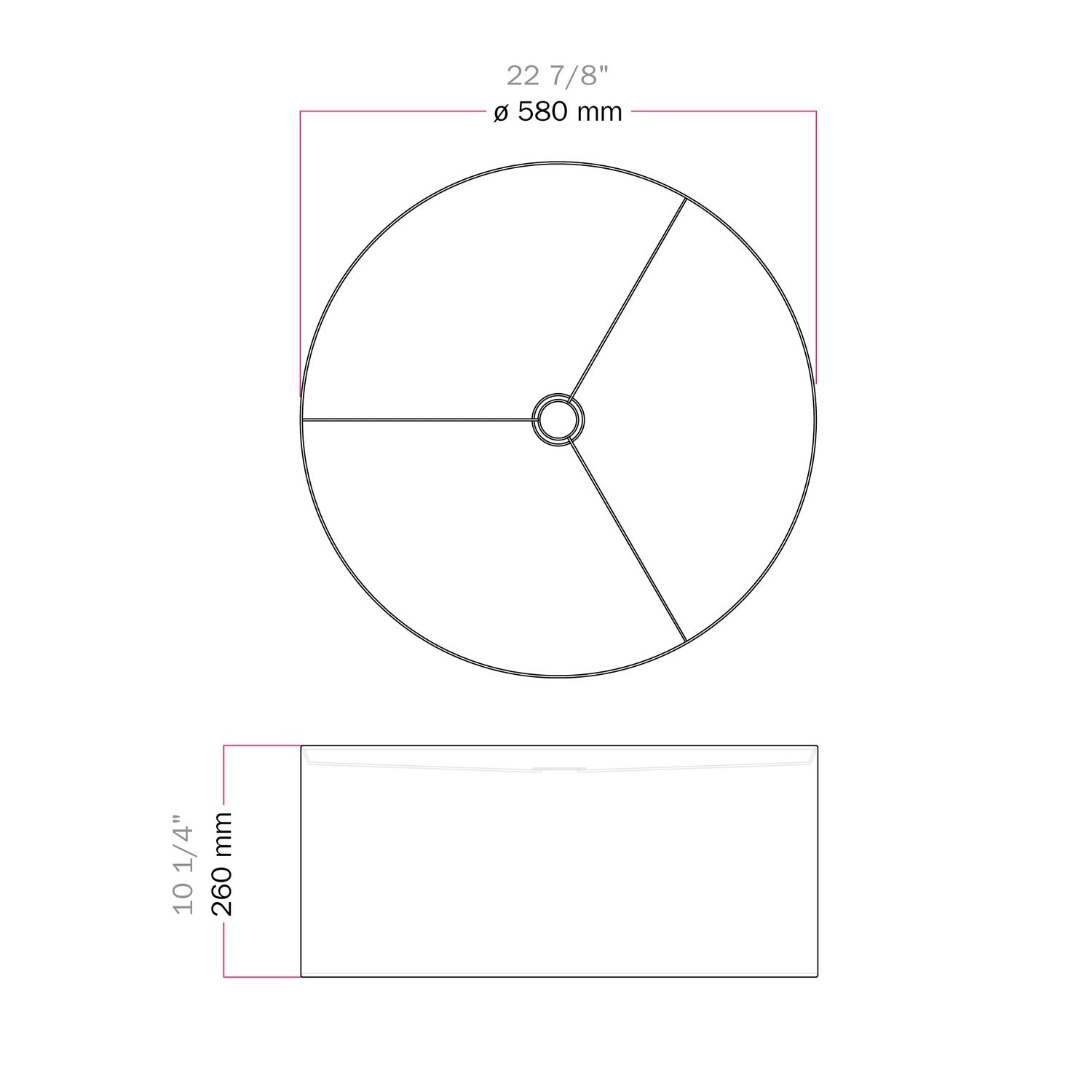 Paralume Cilindro XXL in tessuto con attacco E27 - Made in Italy - Teletta Grigio Scuro