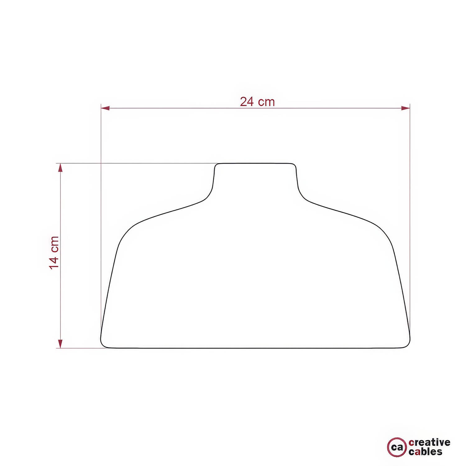 Paralume Coppa in ceramica, collezione Materia - Made in Italy - Effetto cemento