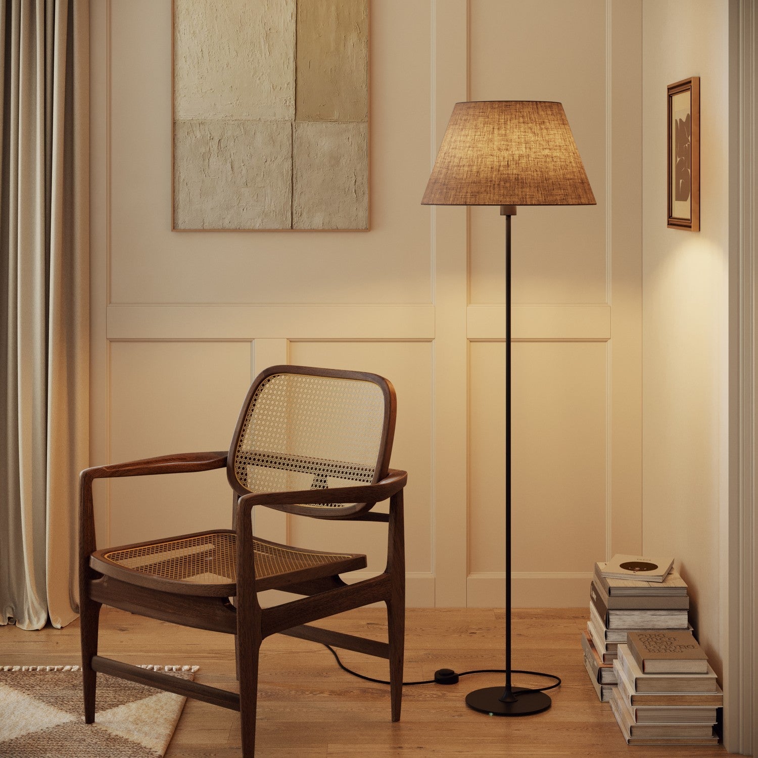 Paralume Impero L per lampada da tavolo o applique con attacco E27 - Made in Italy - Camelot Marrone