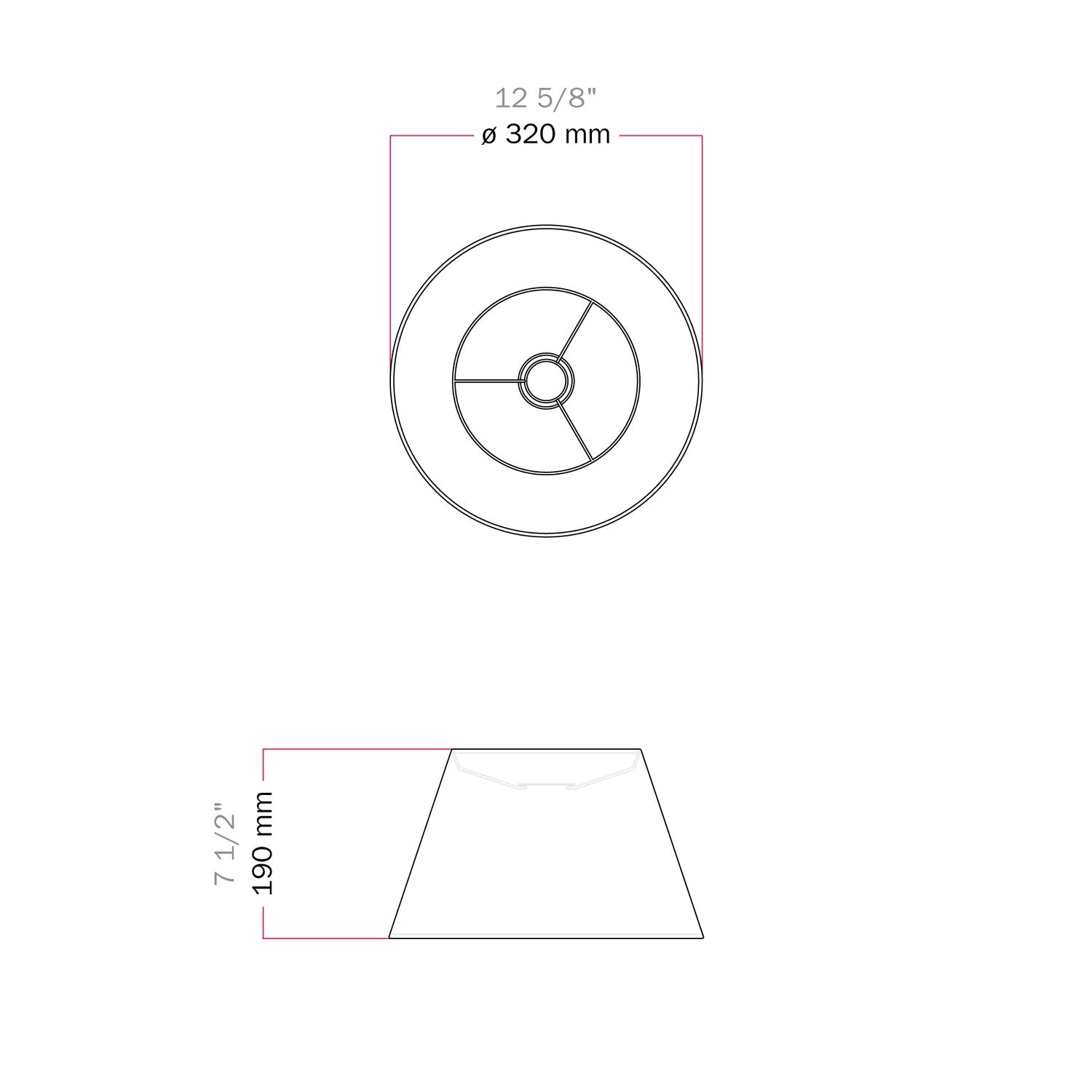 Paralume Impero M per sospensione con attacco E27 - Made in Italy - Raphia