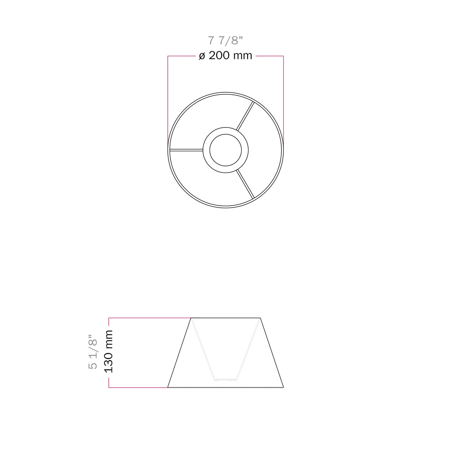 Paralume Impero S con attacco E27 per lampada da tavolo o applique - Made in Italy - Raphia