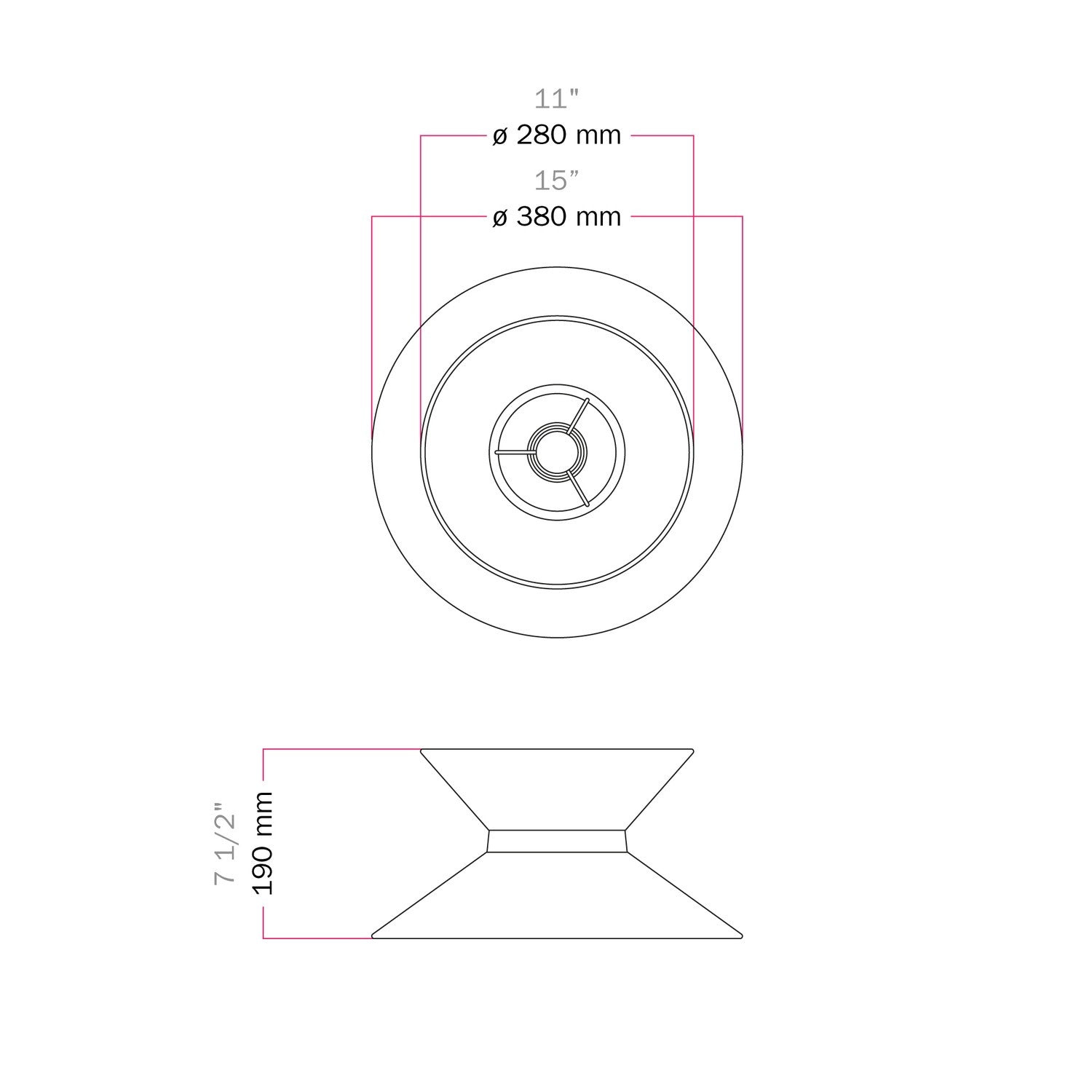Paralume in tessuto Clessidra Teletta antracite - Made in Italy Teletta antracite
