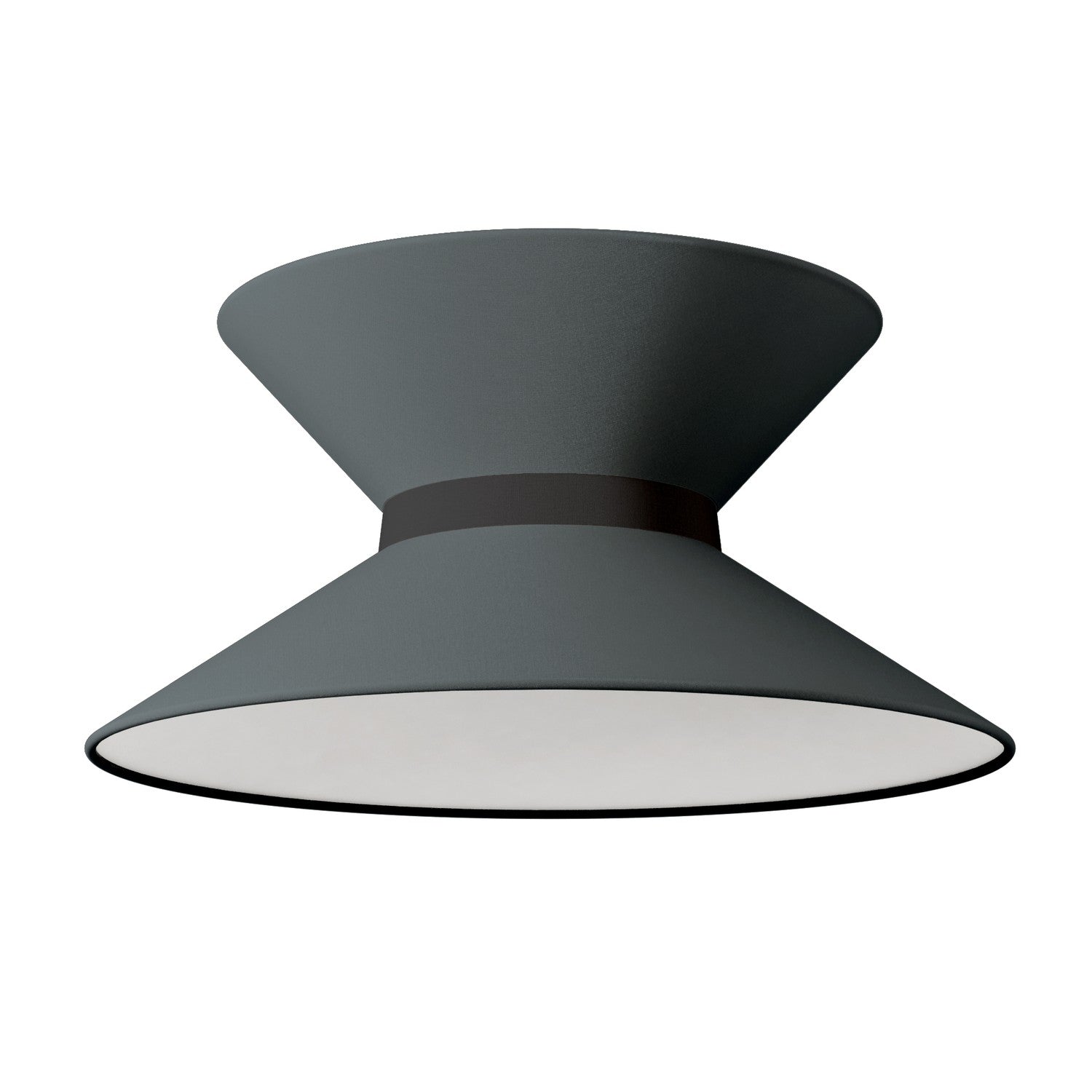 Paralume in tessuto Clessidra Teletta grigio scuro - Made in Italy Teletta antracite