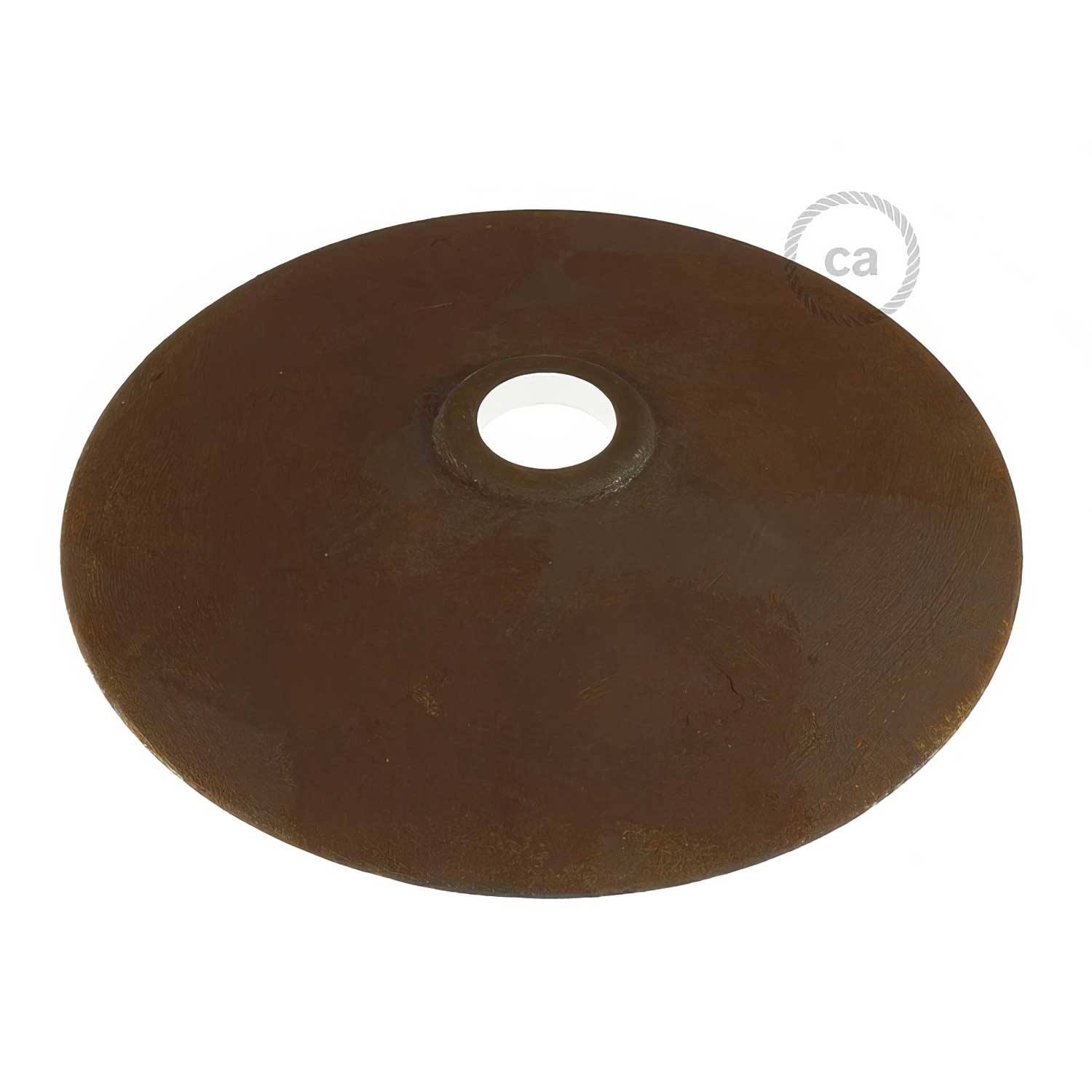 Paralume Piatto in ceramica per sospensione - Made in Italy - Effetto corten