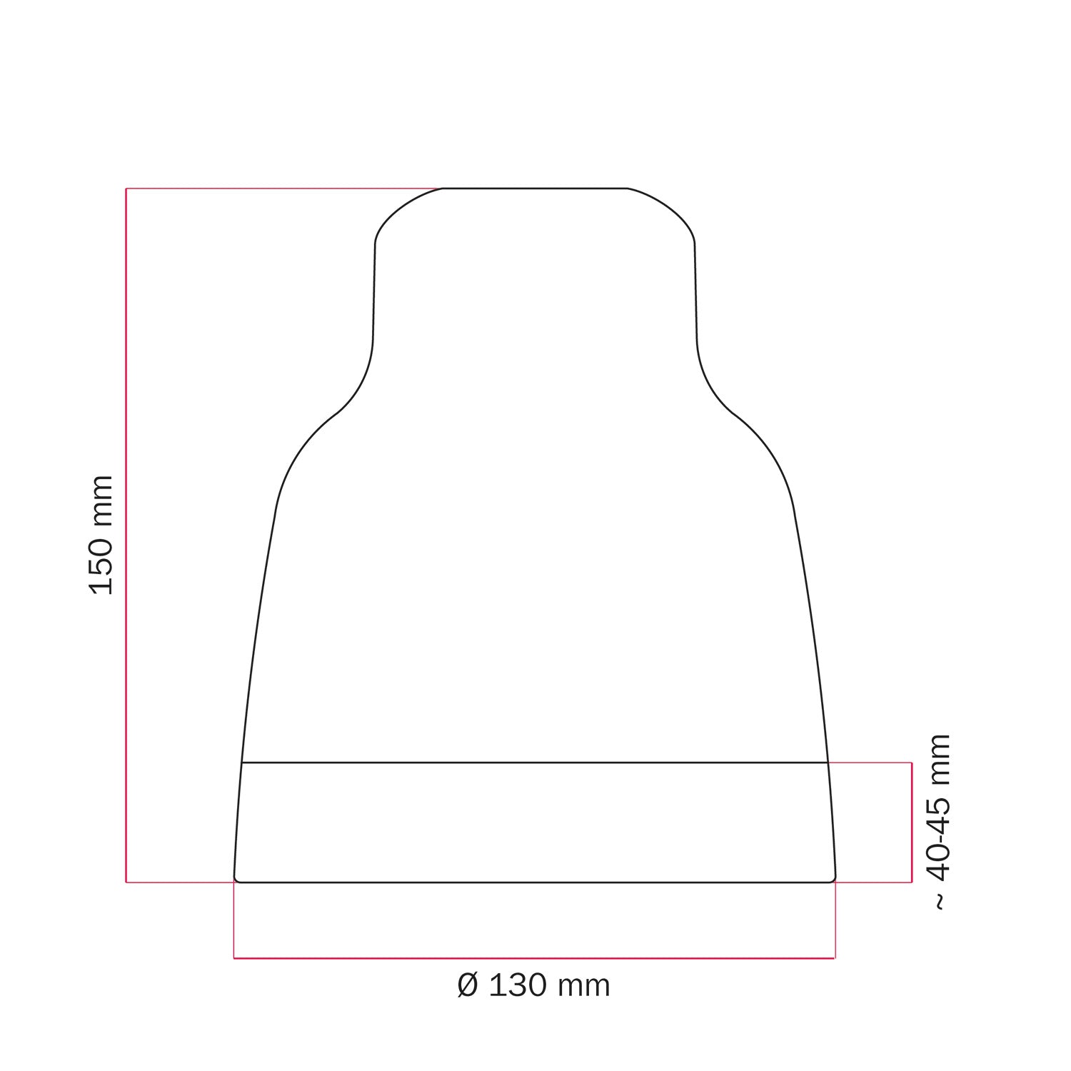 Paralume Vaso bicolore in ceramica Bianco e Tortora, collezione Materia - Made in Italy
