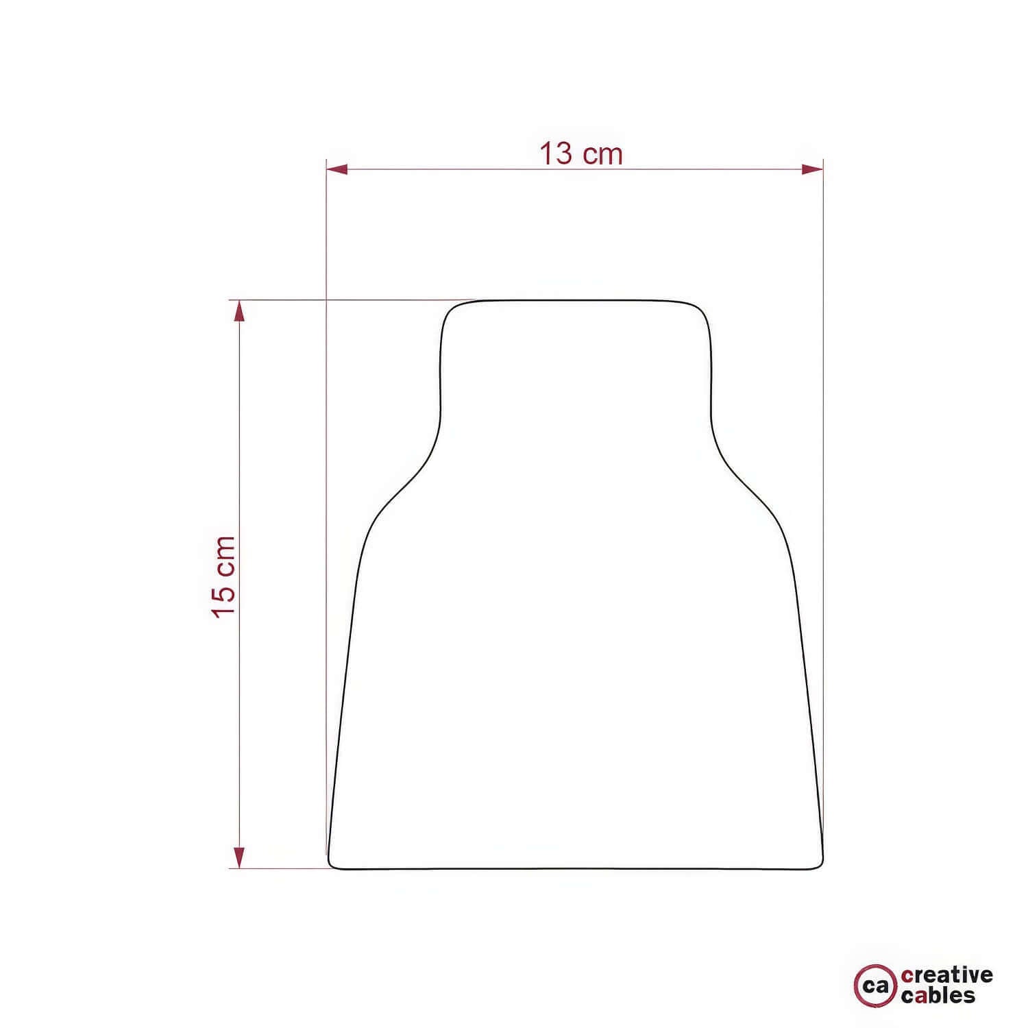 Paralume Vaso in ceramica, collezione Materia - Made in Italy - Effetto cemento