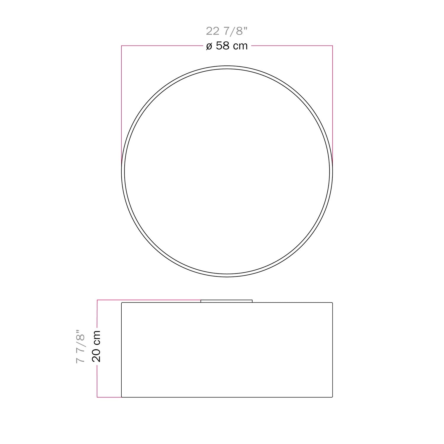 Plafoniera in tessuto Large Juta naturale - Made in Italy