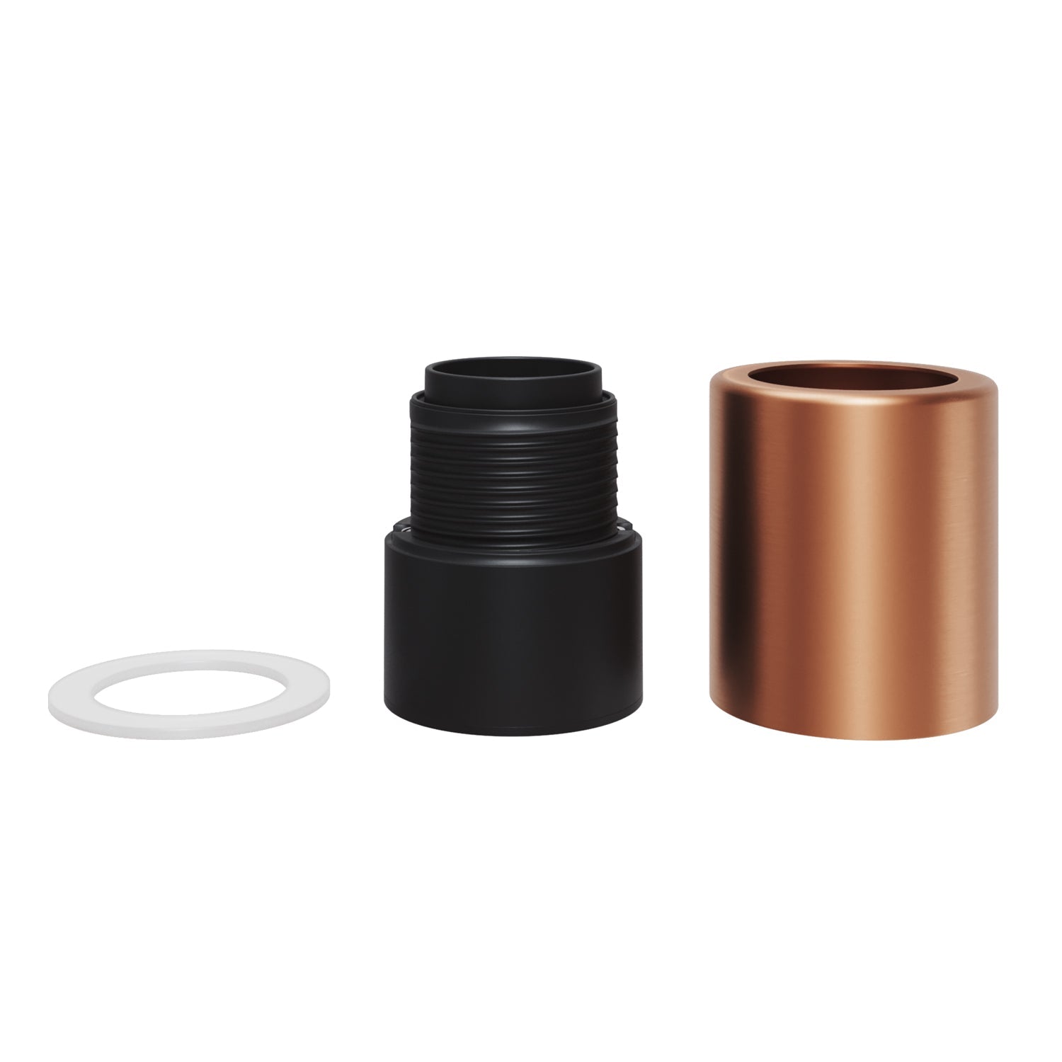 Portalampada E27 in metallo da parete o soffitto - Rame satinato