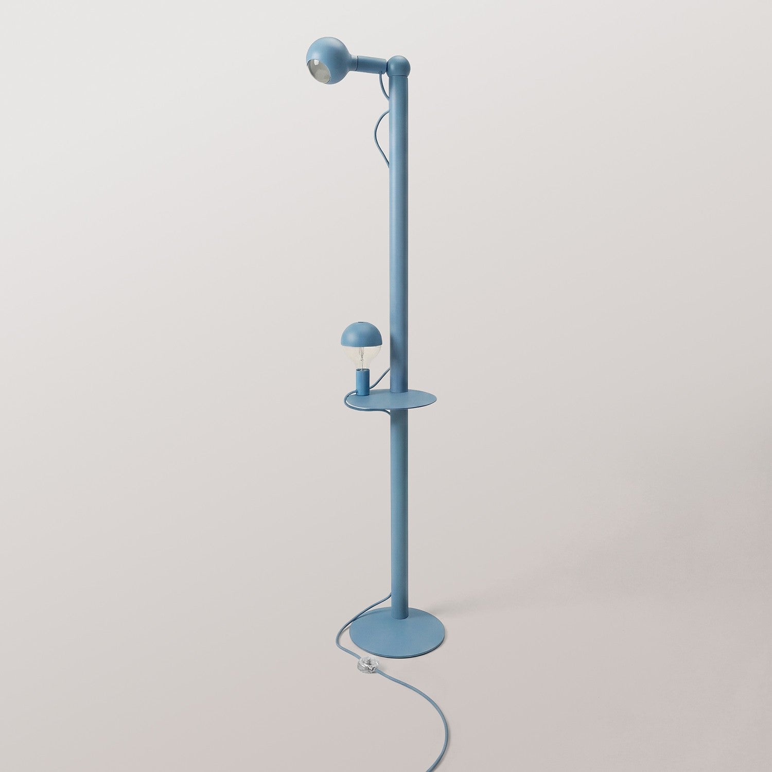 Rocco XXL - Lampada da terra con lampadina Maria e Camo - Blu