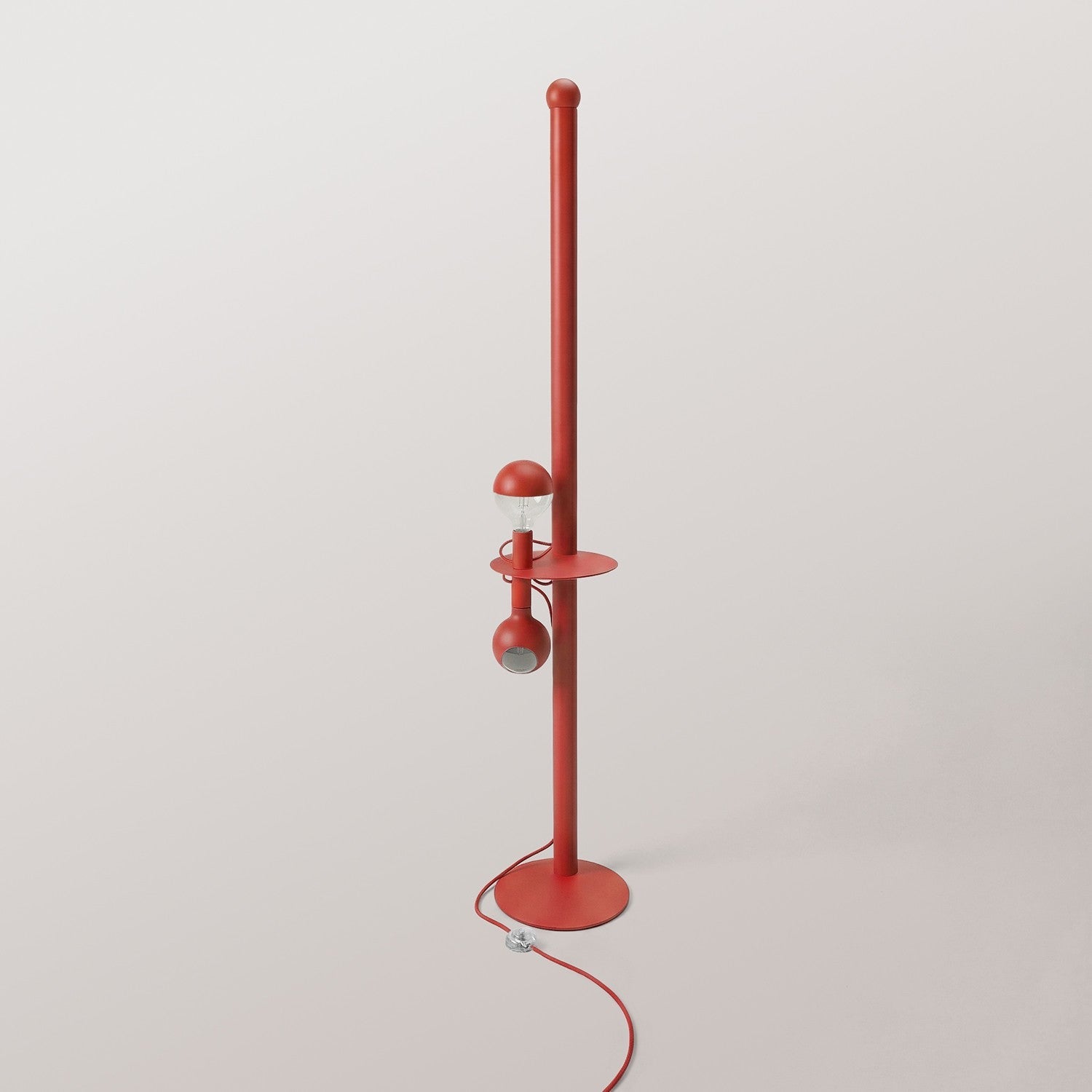 Rocco XXL - Lampada da terra con lampadina Maria e Camo - Rosso