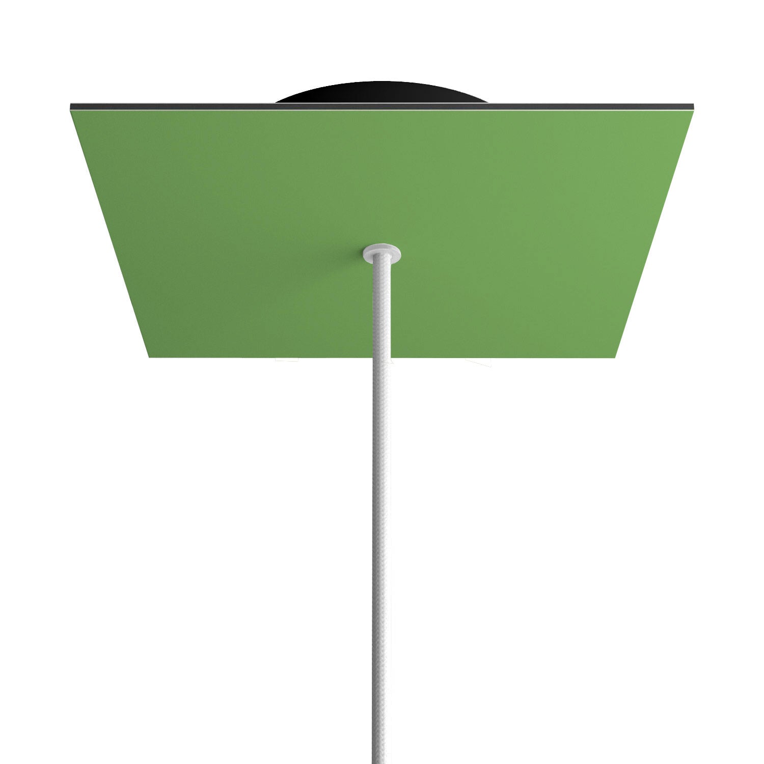 Rosone Rose-One quadrato, 200 mm con 1 foro e 4 fori laterali - Verde prato Nero