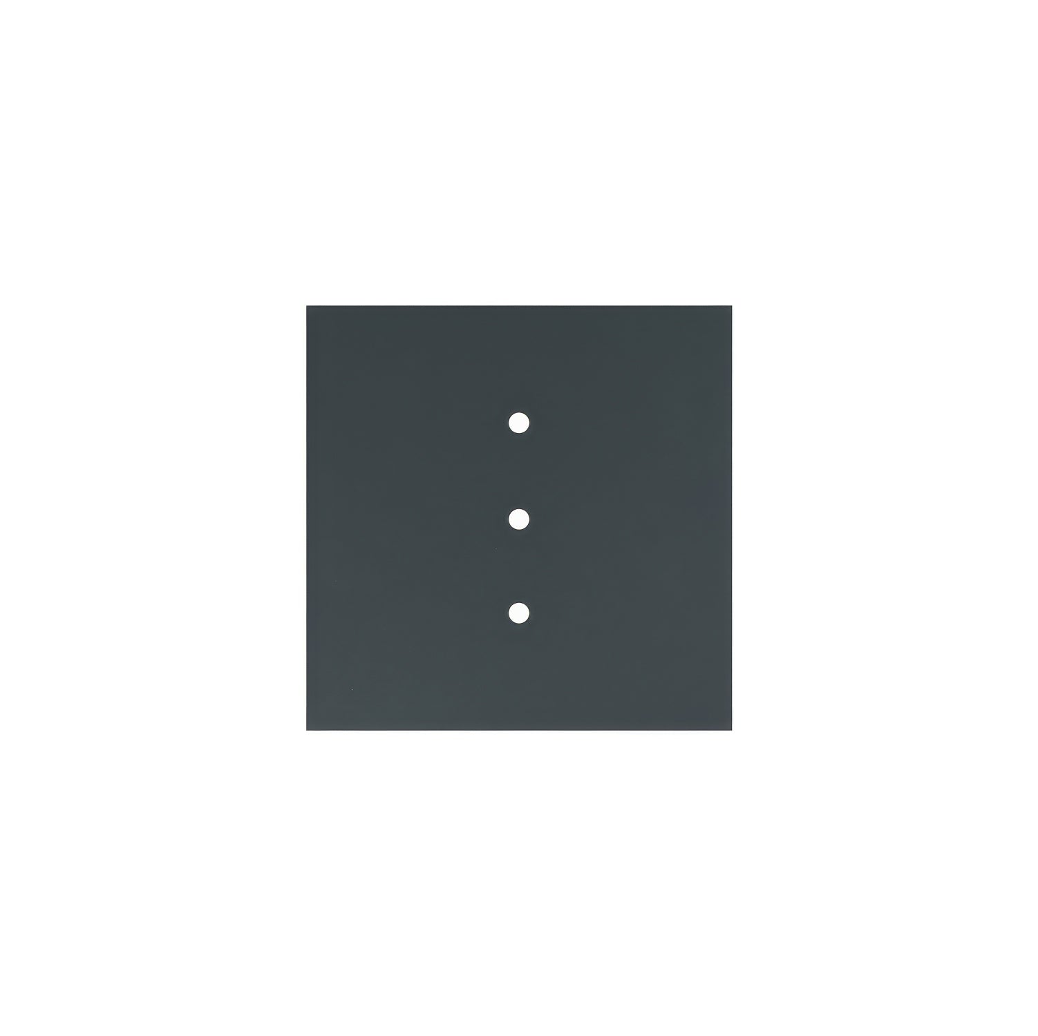 Rosone Rose-One quadrato, 200 mm con 3 fori in linea e 4 fori laterali - Antracite Bianco