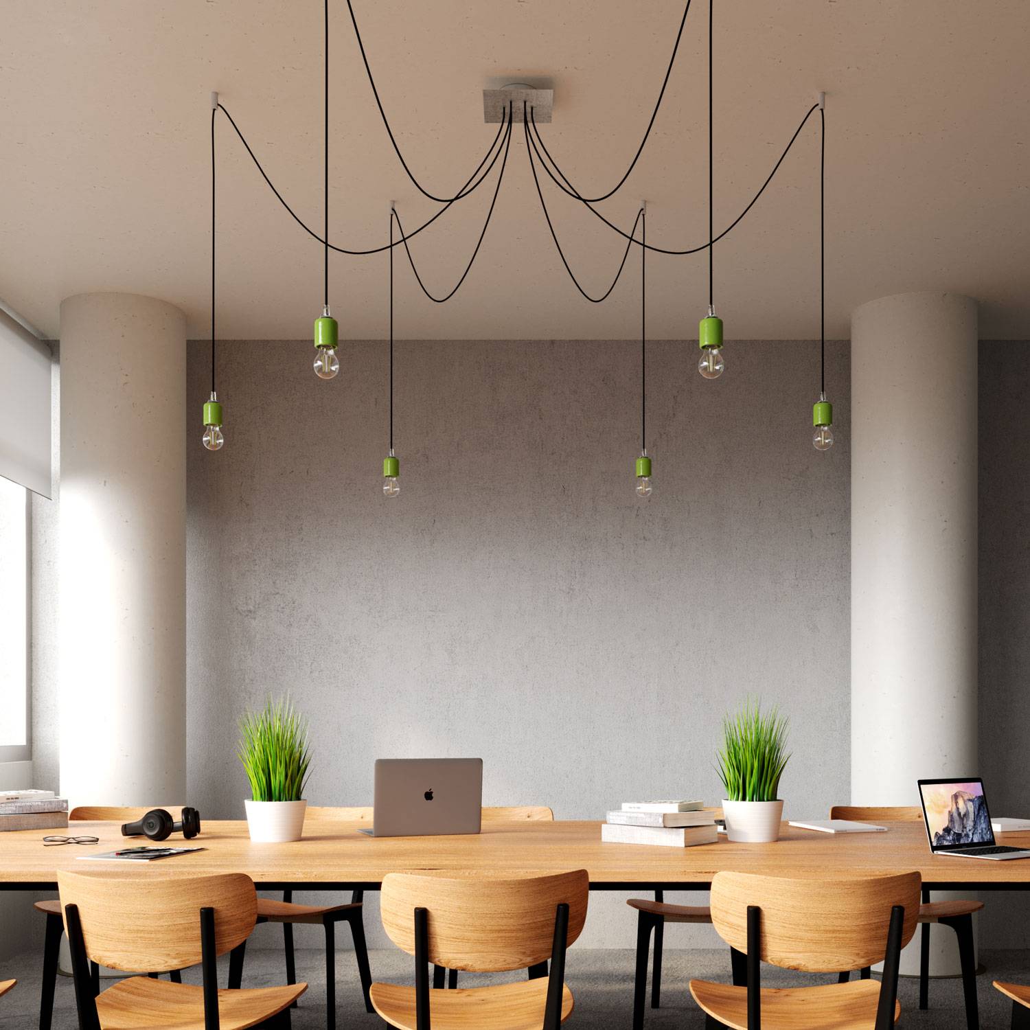 Rosone Rose-One quadrato, 200 mm con 6 fori e 4 fori laterali - Bianco opaco Bianco