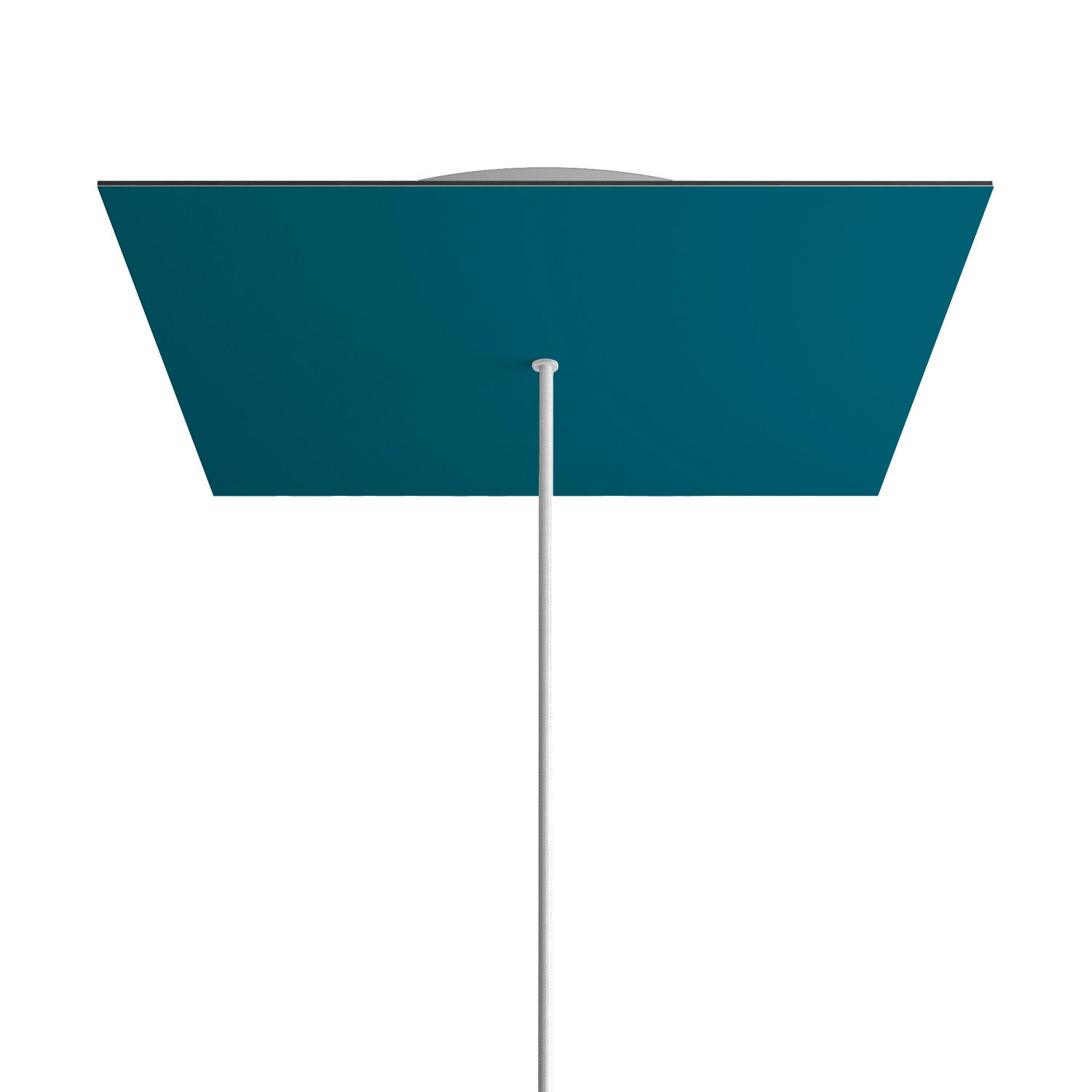 Rosone XXL Rose - One quadrato, 400 mm con 1 foro e 4 fori laterali - Petrolio - Creative Cables