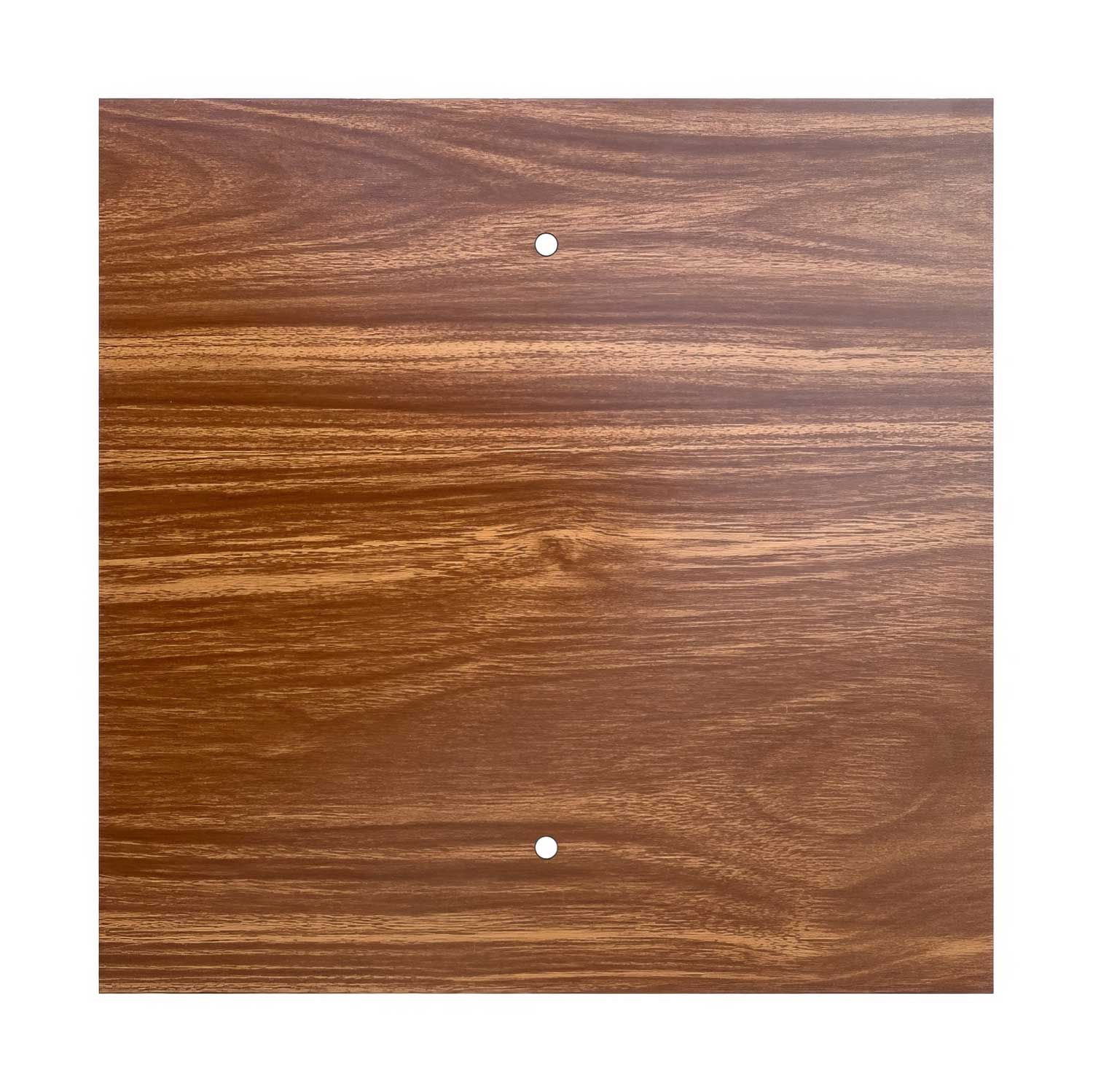 Rosone XXL Rose-One quadrato, 400 mm con 2 fori e 4 fori laterali - Legno Bianco