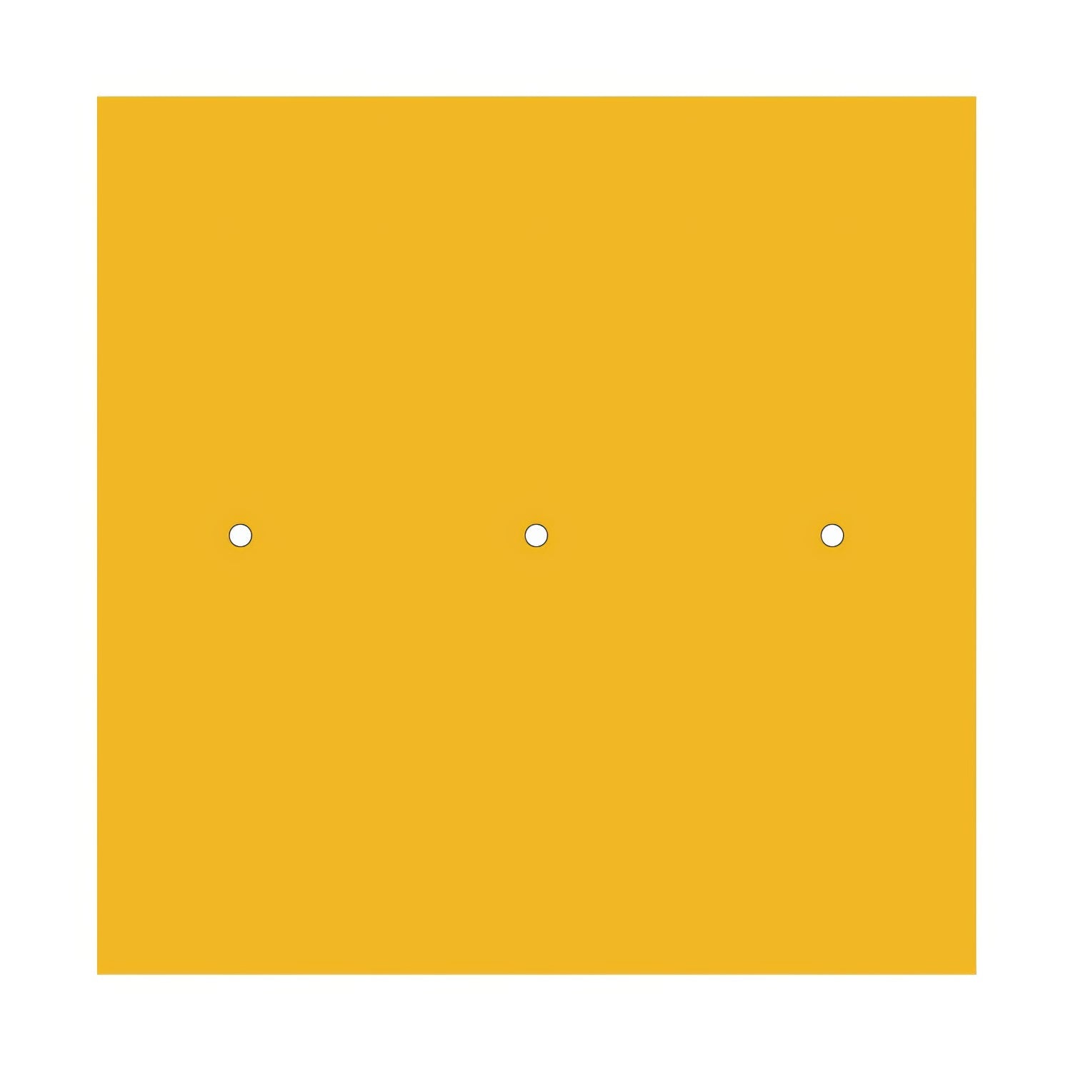 Rosone XXL Rose-One quadrato, 400 mm con 3 fori in linea e 4 fori laterali - Mostarda Bianco