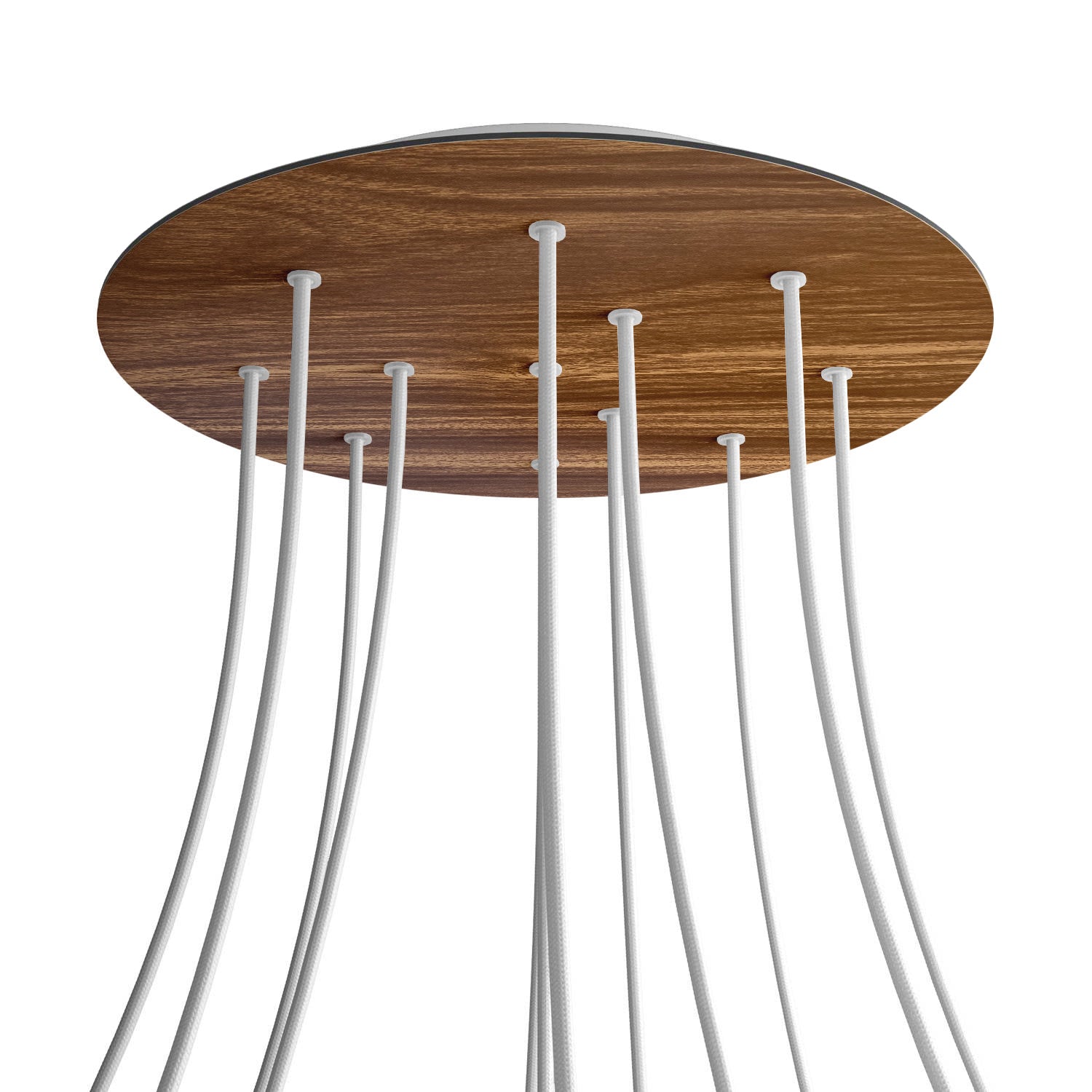 Rosone XXL Rose - One rotondo, diametro 400 mm con 12 fori e 4 fori laterali - Legno - Creative Cables