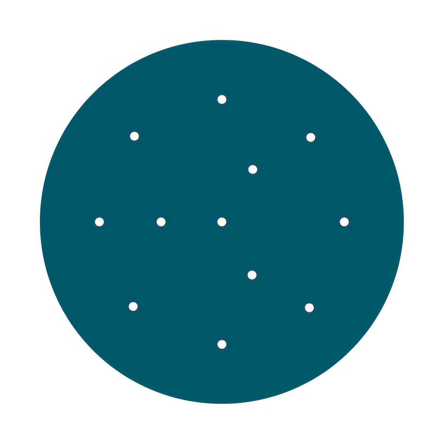 Rosone XXL Rose-One rotondo, diametro 400 mm con 12 fori e 4 fori laterali - Petrolio Bianco