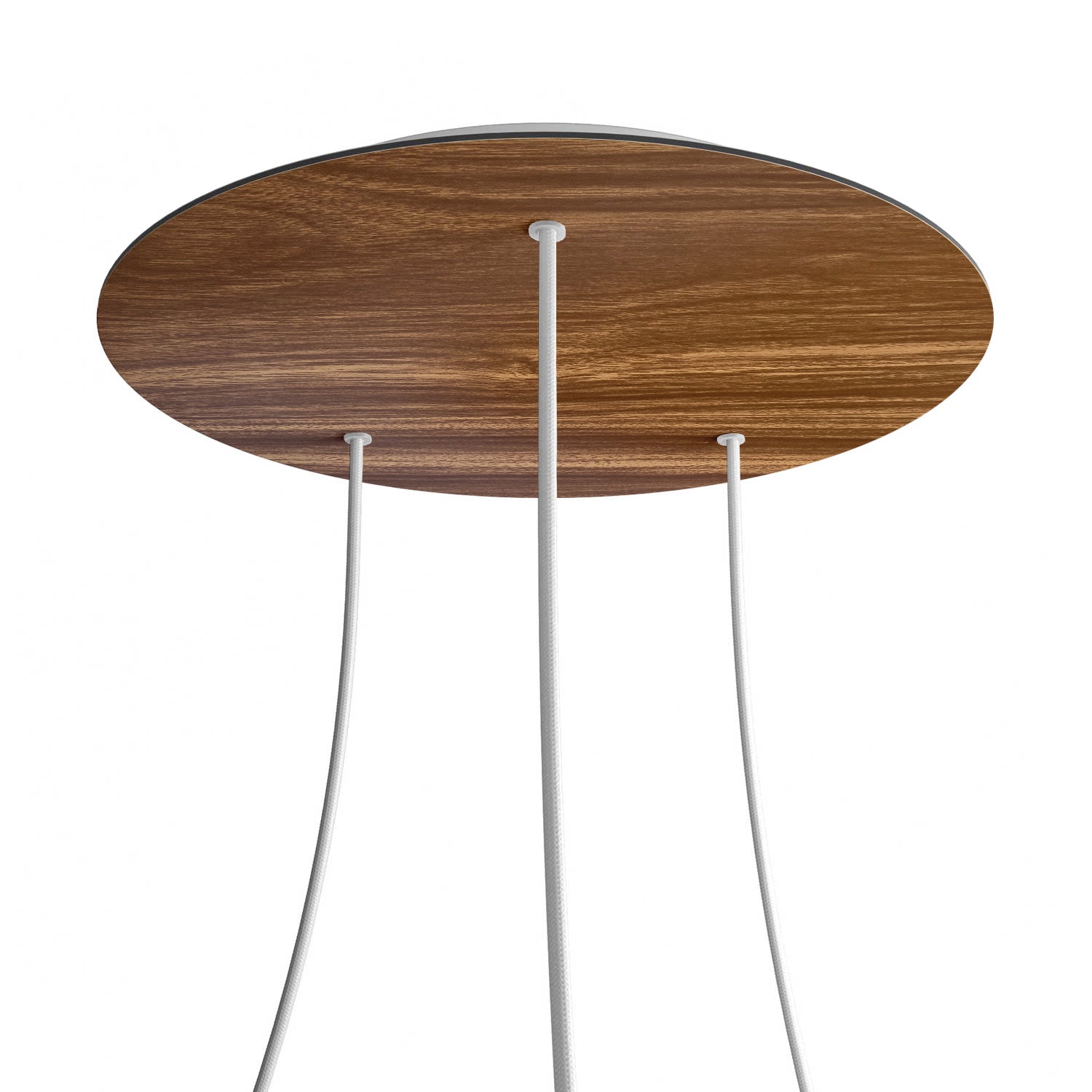 Rosone XXL Rose - One rotondo, diametro 400 mm con 3 fori e 4 fori laterali - Legno - Creative Cables