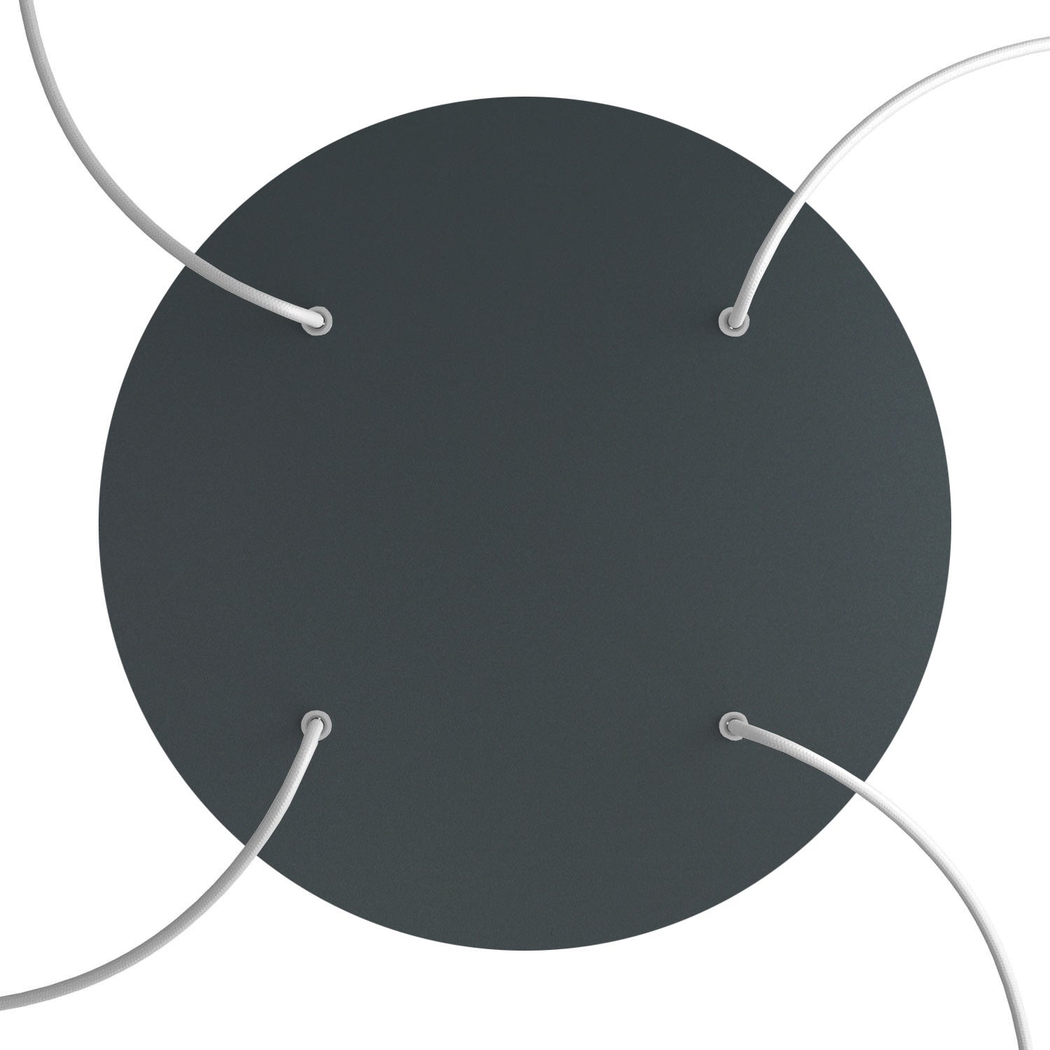 Rosone XXL Rose - One rotondo, diametro 400 mm con 4 fori e 4 fori laterali - Antracite - Creative Cables