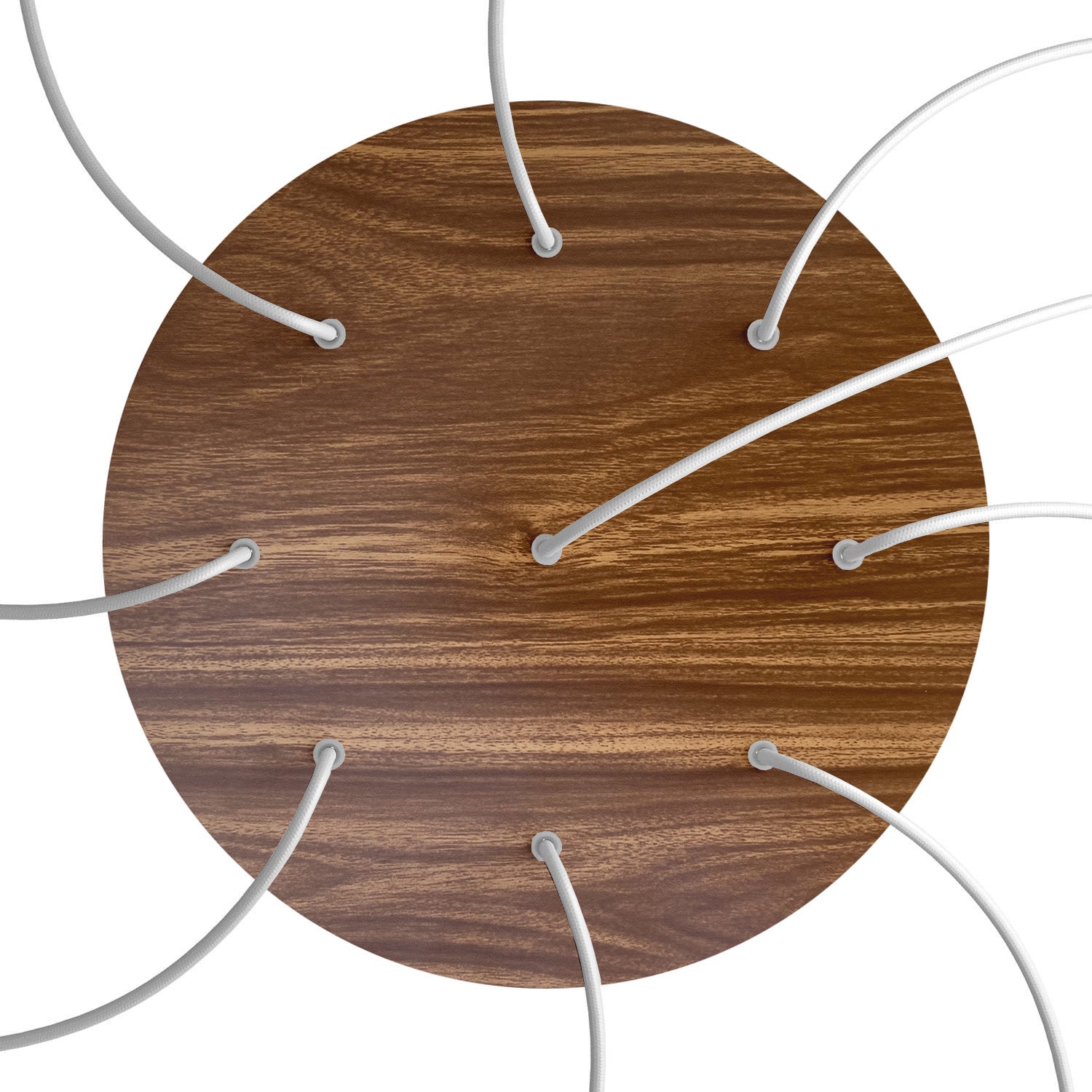 Rosone XXL Rose-One rotondo, diametro 400 mm con 9 fori e 4 fori laterali - Legno Bianco