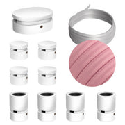 Sistema Filé Symmetric Kit - con cavo CM16 di 5 m per catenaria e 9 componenti in legno verniciato bianco per interni