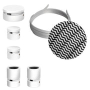 Sistema Filé Wiggle Kit - con cavo CZ04 di 3 m per catenaria e 5 componenti in legno verniciato bianco per interni