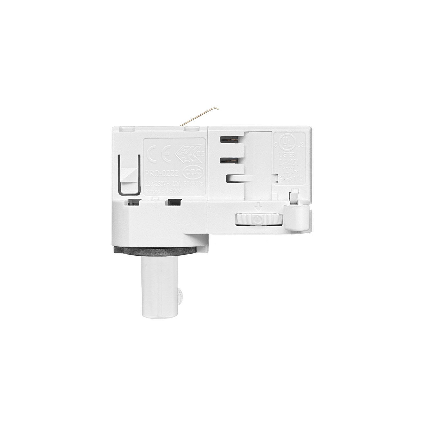 Sospensione con paralume a gabbia Ghostbell XL per binari - Bianco