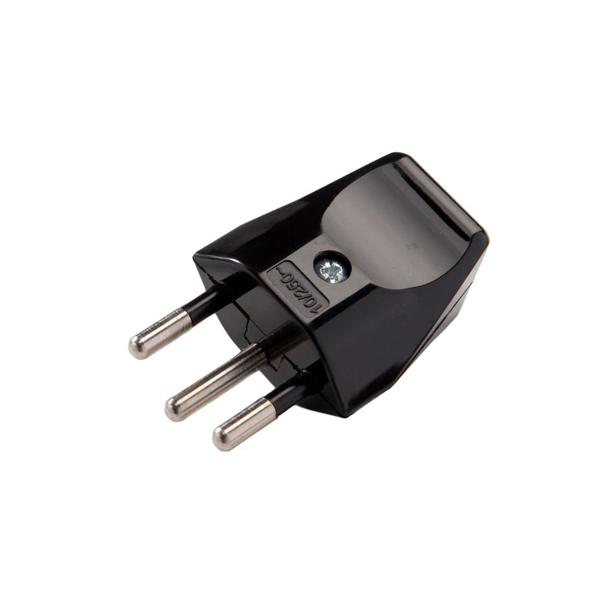 Schweizisk stikprop 3-polet hvid 10A - Sort – Creative Cables