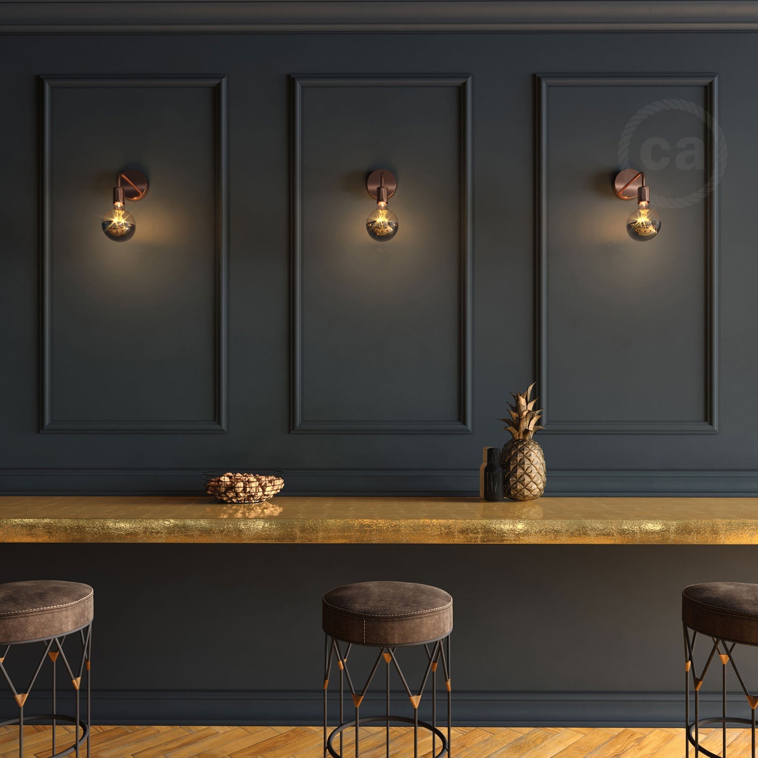 Tubo curvo di estensione 14 cm in metallo - Rame